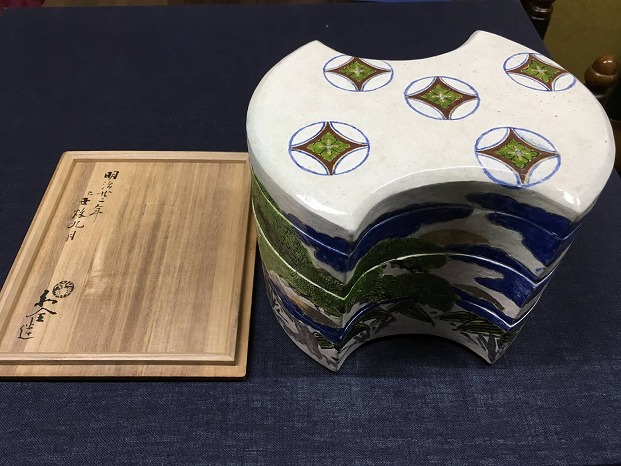 永楽善五郎　分銅形菓子器