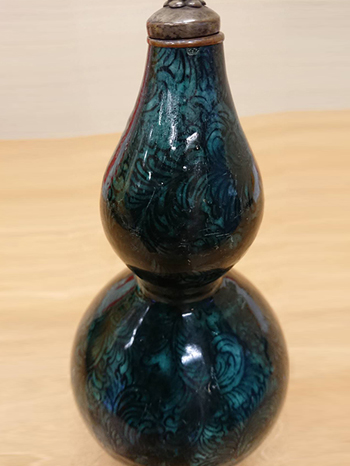 青手古九谷瓢形徳利